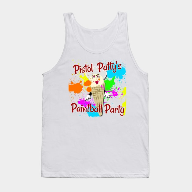 Pistol Patty's Paintball Party Tank Top by Xanaduriffic